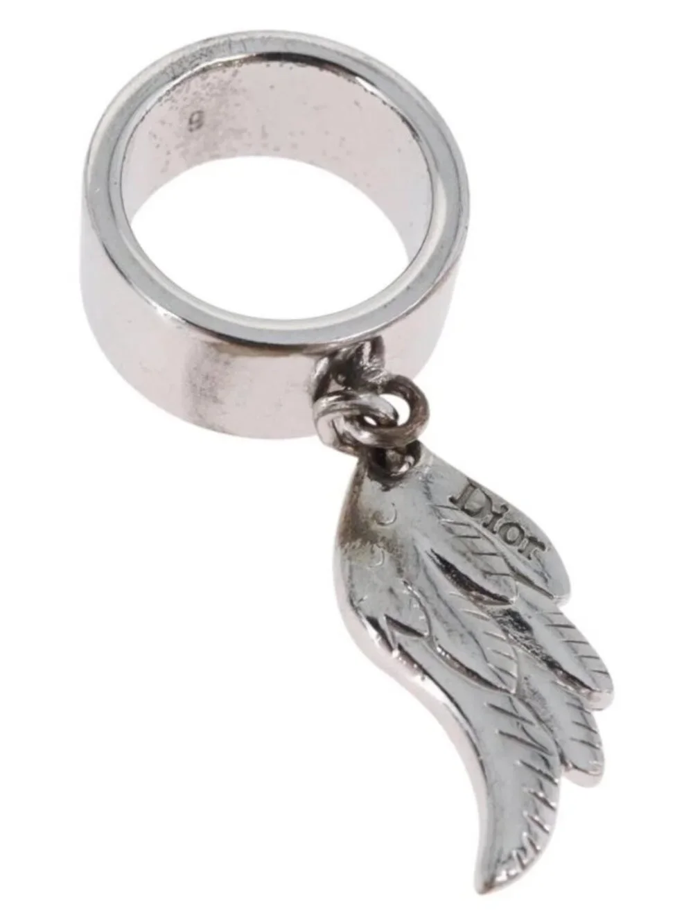 Christian Dior Ring metal Silver Auth BA11378
